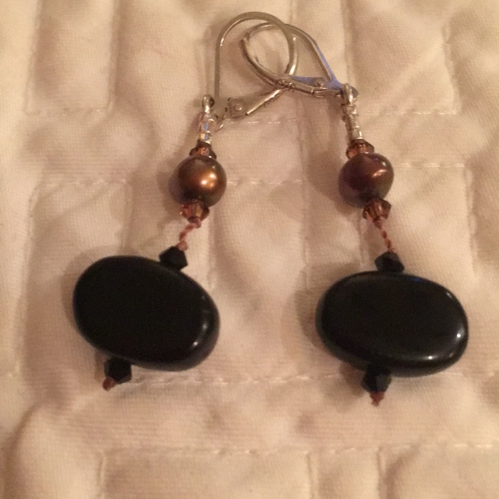 Margo Morrison Black Garnet Earrings